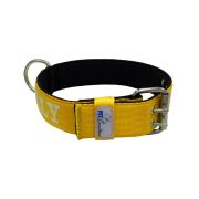 Collar de perro de poliamida con triple correa y bordado, 5cm – KI01007/70/50/YL/01