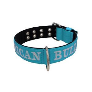 Collar de perro de poliamida con triple correa y bordado, 5cm – KI01007/80/50/TU/01