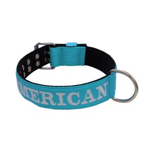 Collar de perro de poliamida con triple correa y bordado, 5cm – KI01007/80/50/TU/01