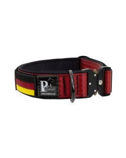 Collar de perro táctico de poliamida y neopreno con bordado, 4 cm de ancho - KI01009/40/40/DR/01