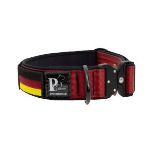 Collar de perro táctico de poliamida y neopreno con bordado, 4 cm de ancho – KI01009/40/40/DR/01