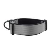 Collar de perro táctico de poliamida y neopreno con bordado, 4 cm de ancho – KI01009/40/40/GY/01
