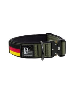 Περιλαίμιο Σκύλου Tactical Clip από Πολυαμίδιο με Νεοπρέν και Κέντημα Πλάτους 4 εκατοστών - KI01009/40/40/KH/01