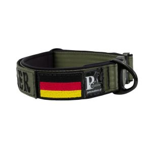 Collar de perro táctico de poliamida y neopreno con bordado, 4 cm de ancho – KI01009/40/40/KH/01