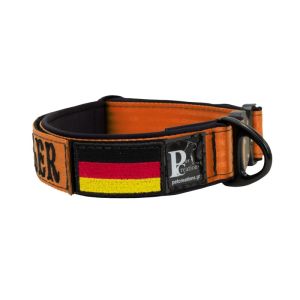 Collar de perro táctico de poliamida y neopreno con bordado, 4 cm de ancho – KI01009/40/40/OR/01