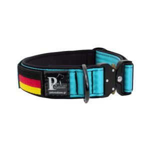 Collar de perro táctico de poliamida y neopreno con bordado, 4 cm de ancho – KI01009/40/40/TU/01