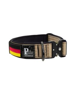 Dog Collar Tactical Clip made of Polyamide with Neoprene and Embroidery, 5 cm Wide - KI01011/45/50/BE/01