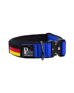 Dog Collar Tactical Clip made of Polyamide with Neoprene and Embroidery, 5 cm Wide - KI01011/45/50/BL/01