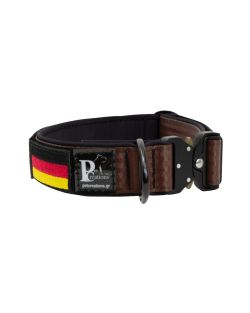 Dog Collar Tactical Clip made of Polyamide with Neoprene and Embroidery, 5 cm Wide - KI01011/45/50/BR/01