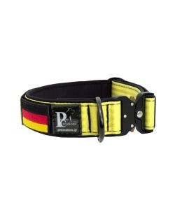 Dog Collar Tactical Clip made of Polyamide with Neoprene and Embroidery, 5 cm Wide - KI01011/45/50/YL/01