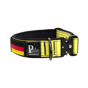 Collar de perro táctico de poliamida y neopreno con bordado, 5 cm de ancho – KI01011/45/50/YL/01
