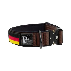 Collar de perro táctico de poliamida y neopreno con bordado, 5 cm de ancho – KI01011/70/50/BR/01
