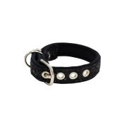 Dog Collar with Glitter Fabric 2cm Strap, and Neoprene Lining – KI01012/35/20/BK/01