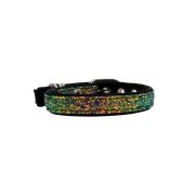 Dog Collar with Glitter Fabric 2cm Strap, and Neoprene Lining – KI01012/35/20/GO/01