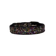 Dog Collar with Glitter Fabric 2cm Strap, and Neoprene Lining – KI01012/35/20/ML/01
