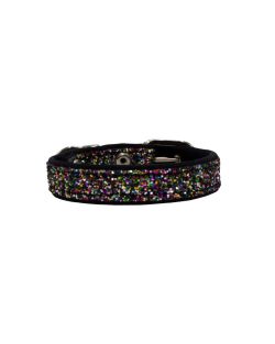 Dog Collar with Glitter Fabric 2cm Strap, and Neoprene Lining - KI01012/35/20/ML/01