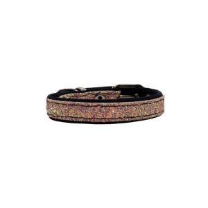 Collar de perro con correa de tela brillante de 2 cm y forro de neopreno – KI01012/35/20/PI/01