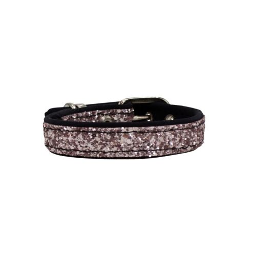 Dog Collar with Glitter Fabric 2cm Strap, and Neoprene Lining – KI01012/35/20/PL/01