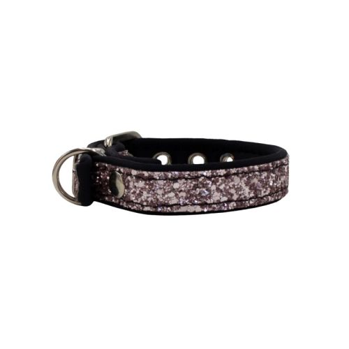 Dog Collar with Glitter Fabric 2cm Strap, and Neoprene Lining – KI01012/35/20/PL/01