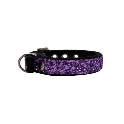 Dog Collar with Glitter Fabric 2cm Strap, and Neoprene Lining – KI01012/35/20/PR/01