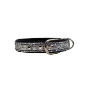 Dog Collar with Glitter Fabric 2cm Strap, and Neoprene Lining – KI01012/35/20/SL/01