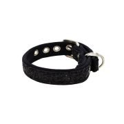 Dog Collar with Glitter Fabric 2cm Strap, and Neoprene Lining – KI01012/40/20/BK/01