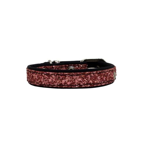 Dog Collar with Glitter Fabric 2cm Strap, and Neoprene Lining – KI01012/40/20/CO/01