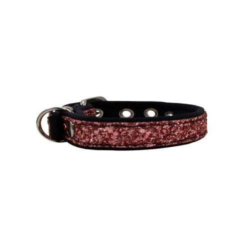 Dog Collar with Glitter Fabric 2cm Strap, and Neoprene Lining – KI01012/40/20/CO/01