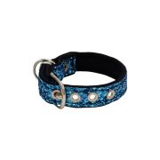 Dog Collar with Glitter Fabric 2cm Strap, and Neoprene Lining – KI01012/40/20/LB/01