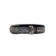 Dog Collar with Glitter Fabric 2cm Strap, and Neoprene Lining – KI01012/40/20/SL/01