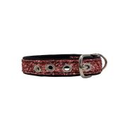 Dog Collar with Glitter Fabric 2,5cm, Strap, and Neoprene Lining – KI01013/45/25/CO/01
