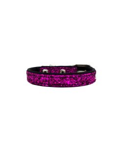 Collar de perro con tela brillante de 2,5 cm, cincha y forro de neopreno - KI01013/45/25/FU/01