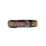 Dog Collar with Glitter Fabric 2,5cm, Strap, and Neoprene Lining – KI01013/45/25/PI/01