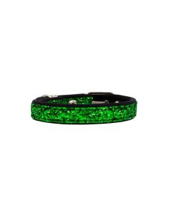 Collar de perro con tela brillante de 2,5 cm, cincha y forro de neopreno - KI01013/55/25/GR/01