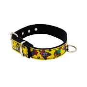 Dog Collar with Vinyl Print and Neoprene Lining (Faces – Hats Design) – KI01015/65/30/P2/01