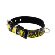 Dog Collar with Vinyl Print and Neoprene Lining (Μaligator Black Yellow) – KI01018/60/30/P5/01
