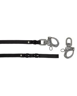Braided leather guide made from genuine leather, 5mm thick - OD01001/120/20/BK/00/K10