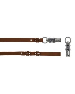 Braided leather guide made from genuine leather, 5mm thick - OD01001/120/20/BR/00/K09