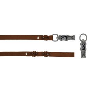 Braided leather guide made from genuine leather, 5mm thick – OD01001/120/20/BR/00/K09