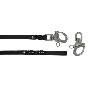 Braided leather guide made from genuine leather, 5mm thick – OD01001/150/20/BK/00/K10