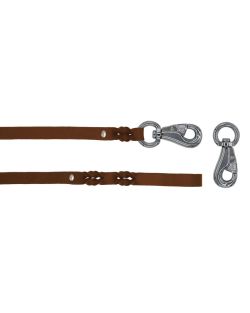 Braided leather guide made from genuine leather, 5mm thick - OD01001/150/20/BR/00/K05