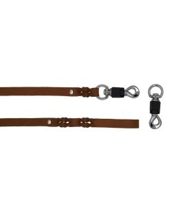 Braided leather guide made from genuine leather, 5mm thick - OD01001/150/20/BR/00/K07