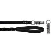 Braided leather guide made from genuine leather, 5mm thick, featuring leather backing – OD01002/100/20/BK/01/K09