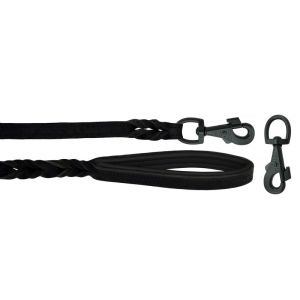 Braided leather guide made from genuine leather, 5mm thick, featuring leather backing – OD01002/100/20/BK/01/K13