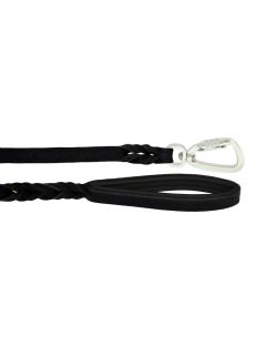 Correa trenzada de cuero auténtico de 5 mm de grosor. Incluye forro de cuero. - OD01002/100/20/BK/01/K14