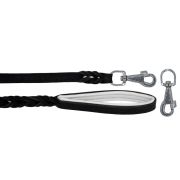 Braided leather guide made from genuine leather, 5mm thick, featuring leather backing – OD01002/100/20/BK/02/K03