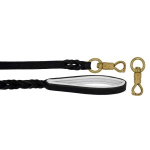 Braided leather guide made from genuine leather, 5mm thick, featuring leather backing – OD01002/100/20/BK/02/K08