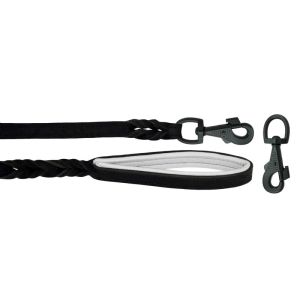 Braided leather guide made from genuine leather, 5mm thick, featuring leather backing – OD01002/100/20/BK/02/K13