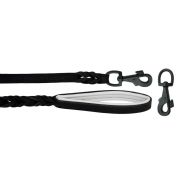 Braided leather guide made from genuine leather, 5mm thick, featuring leather backing – OD01002/100/20/BK/02/K13