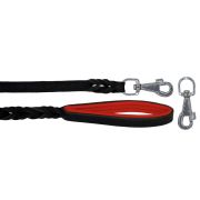 Braided leather guide made from genuine leather, 5mm thick, featuring leather backing – OD01002/100/20/BK/04/K03